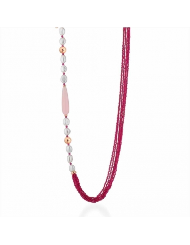 GLAMOUR SOPHIE COLLANA SPINELLO FUXIA...