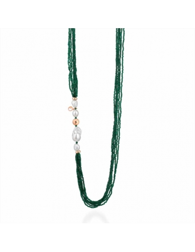GLAMOUR SOPHIE COLLANA ARGENTO, PERLE...