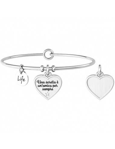 KIDULT BRACCIALE RIGIDO CUORE SORELLA