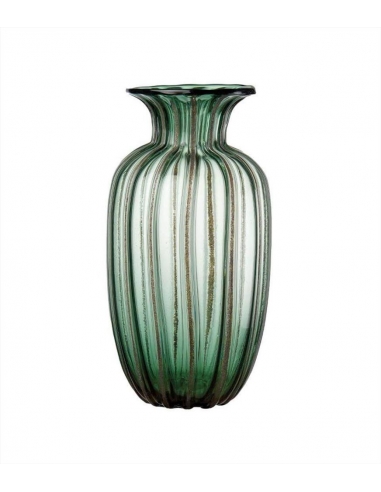 L'OCA NERA VASO ALTO IN VETRO VERDE