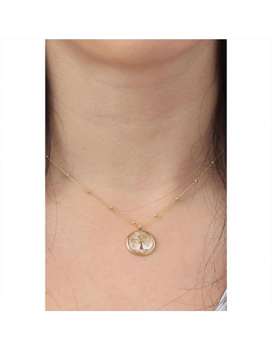 AMEN COLLANA ARG 925 PVD ORO ALBERO VITA