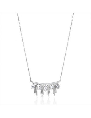 BROSWAY COLLANA RAIN ACCIAIO E CRISTALLI